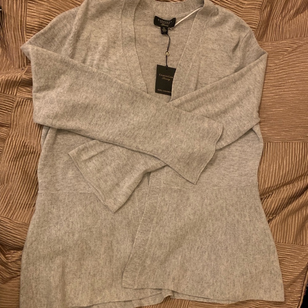 Cashmere Peplum Cardigan